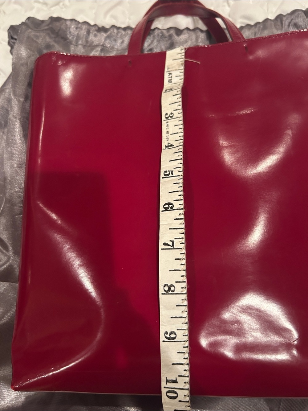 Prada Red Leather Tote Bag - Picture 12 of 13